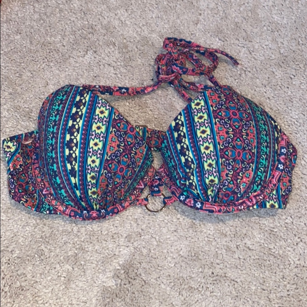 Patterned Pushup Bikini Top